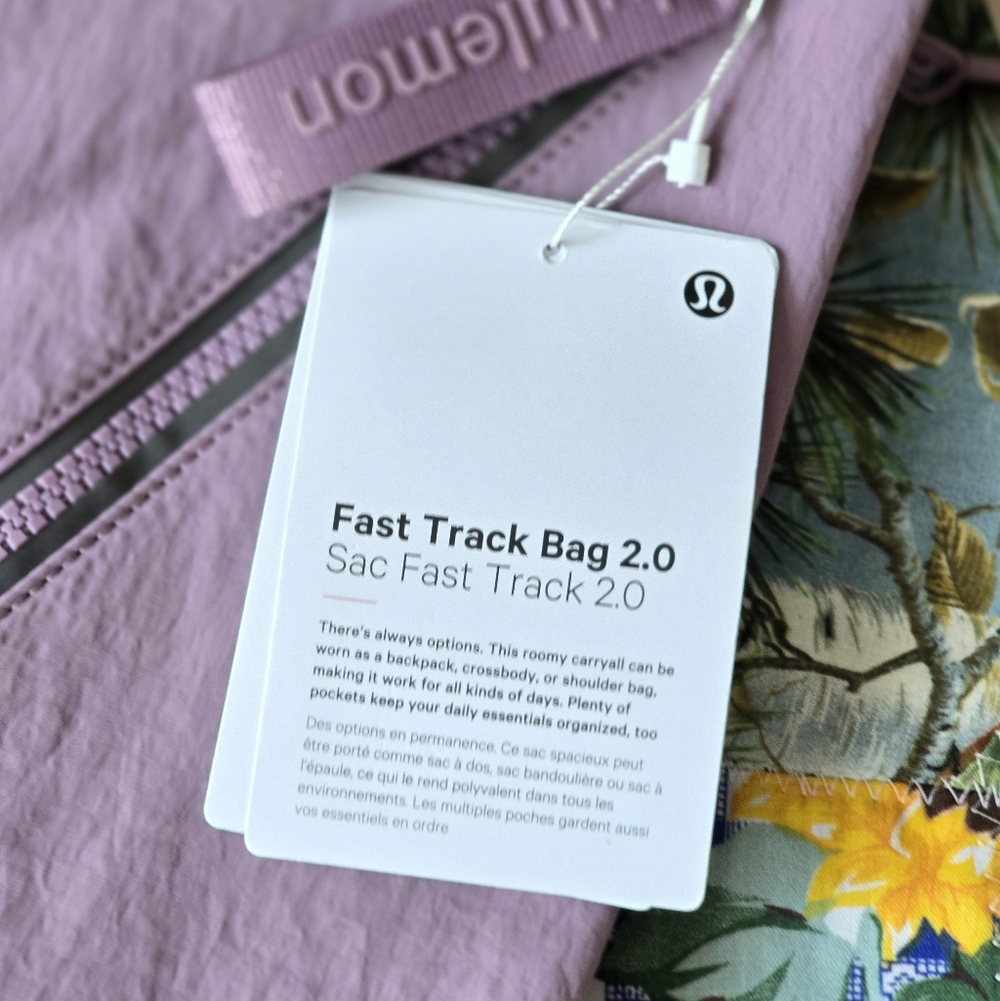 *NWT* LULULEMON Fast Track Bag 2.0 9L In Lavender Lux - Picture 4 of 12